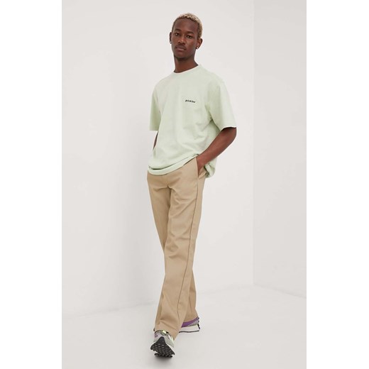Dickies spodnie męskie kolor beżowy proste DK0A4XK6KHK-Khaki ze sklepu PRM w kategorii Spodnie męskie - zdjęcie 161403924