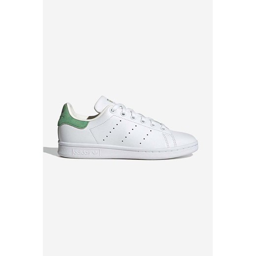 adidas Originals sneakersy skórzane HQ1854 Stan Smith J kolor biały ze sklepu PRM w kategorii Buty sportowe damskie - zdjęcie 161404051