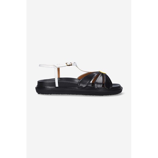 Marni sandały skórzane damskie kolor czarny FBMS013901.P3586.ZO131-CZARNY ze sklepu PRM w kategorii Sandały damskie - zdjęcie 161404261