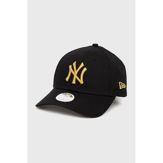 New Era czapka bawełniana kolor czarny z aplikacją 60222537.BLACK-BLACK New Era ONE PRM