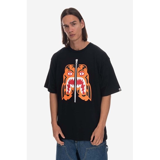 A Bathing Ape t-shirt bawełniany kolor czarny z nadrukiem 001CSI801012M-BLACK ze sklepu PRM w kategorii T-shirty męskie - zdjęcie 161404771