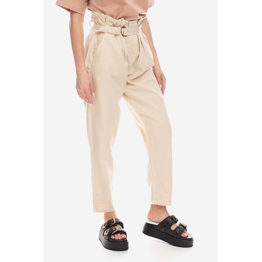 Alpha Industries spodnie bawełniane kolor beżowy proste 136023.578-BEZOWY ze sklepu PRM w kategorii Spodnie męskie - zdjęcie 161405170