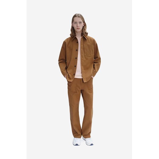 A.P.C. spodnie bawełniane kolor brązowy proste COGBJ.H08422-CARAMEL ze sklepu PRM w kategorii Spodnie męskie - zdjęcie 161405171