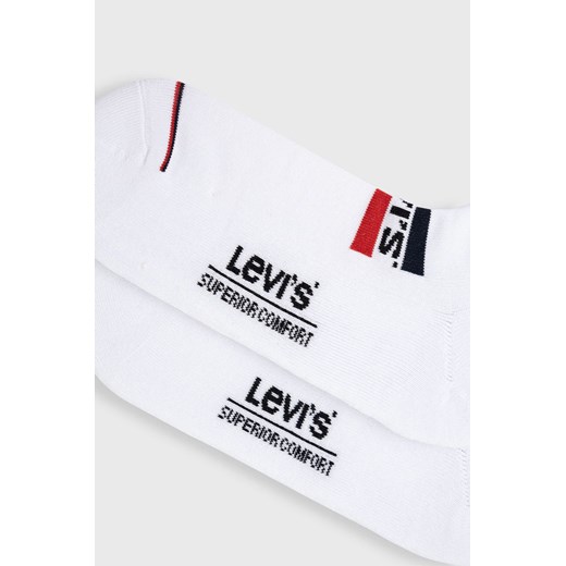 Levi's skarpetki (2-pack) męskie kolor biały 37157.0737-white 35/38 okazja PRM