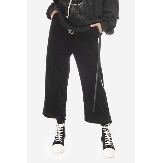 Rick Owens spodnie sztruksowe medium waist DS02B4323.VS.BLACK-Black ze sklepu PRM w kategorii Spodnie damskie - zdjęcie 161405542
