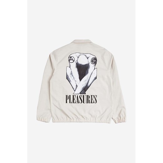 PLEASURES kurtka Bended Coach Jacket męska kolor biały przejściowa oversize Pleasures L wyprzedaż PRM