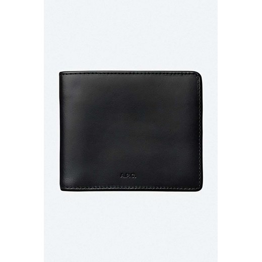 A.P.C. portfel skórzany kolor czarny PXAWV.H63153-BLACK ONE wyprzedaż PRM