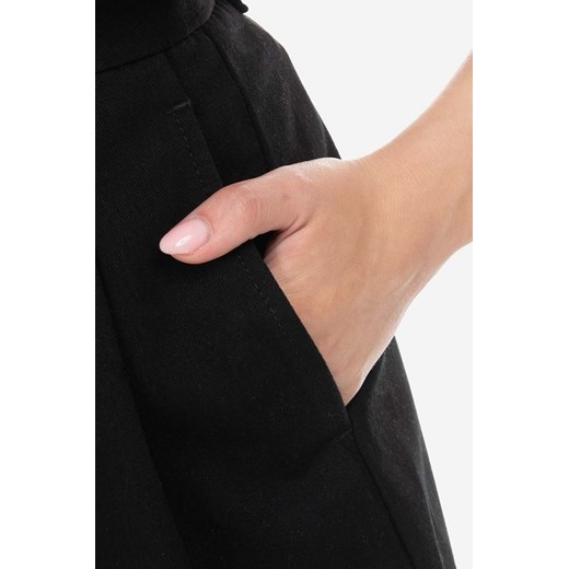 Carhartt WIP szorty damskie kolor czarny gładkie high waist I030503-WAX 27 promocyjna cena PRM