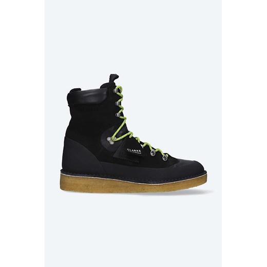 Clarks Originals buty skórzane Desert Coal Hike męskie kolor czarny 26162091 ze sklepu PRM w kategorii Buty zimowe męskie - zdjęcie 161406711