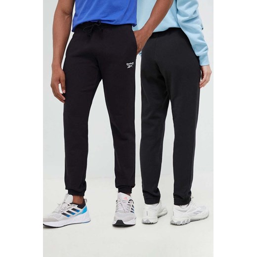 Reebok Classic spodnie dresowe bawełniane kolor czarny gładkie HS5788-BLACK ze sklepu PRM w kategorii Spodnie damskie - zdjęcie 161406930