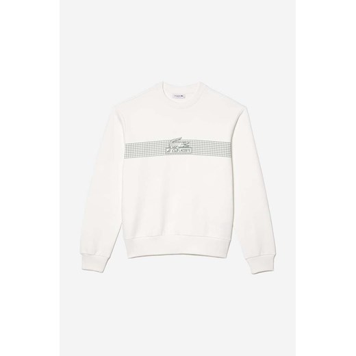 Lacoste bluza bawełniana kolor biały z aplikacją Lacoste 36 wyprzedaż PRM