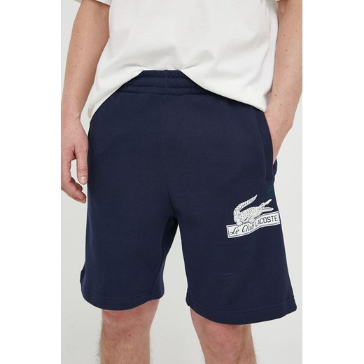 Lacoste szorty bawełniane kolor granatowy GH5582-166 Lacoste L okazyjna cena PRM