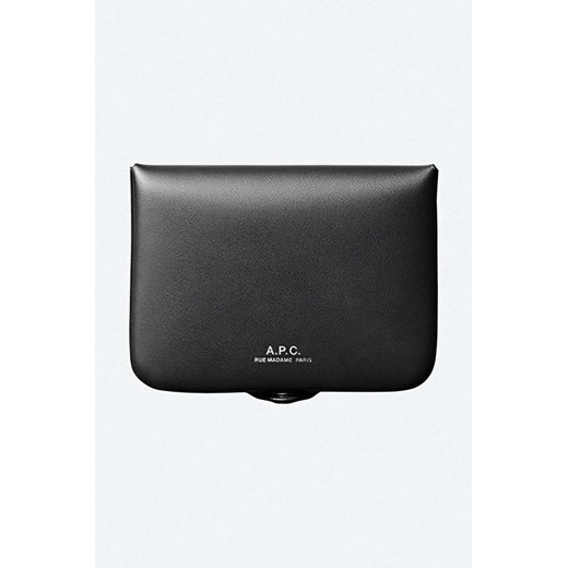 A.P.C. portfel skórzany Josh Coin-Purse kolor czarny PXAWV.H63176-BLACK ze sklepu PRM w kategorii Portfele damskie - zdjęcie 161407472