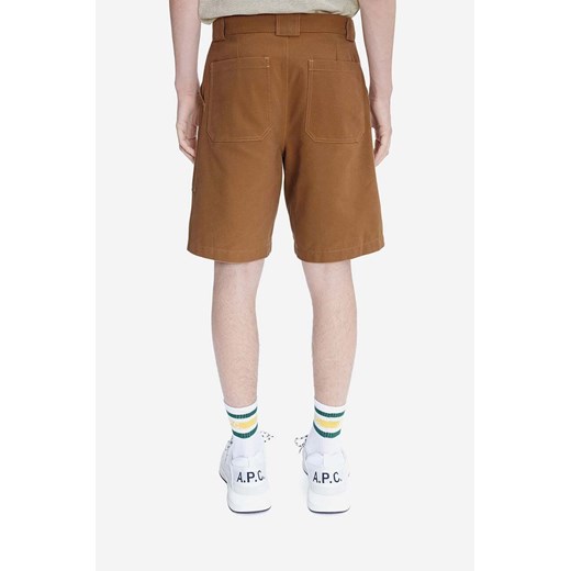 A.P.C. szorty bawełniane kolor brązowy COGBJ.H10179-CARAMEL XL PRM wyprzedaż