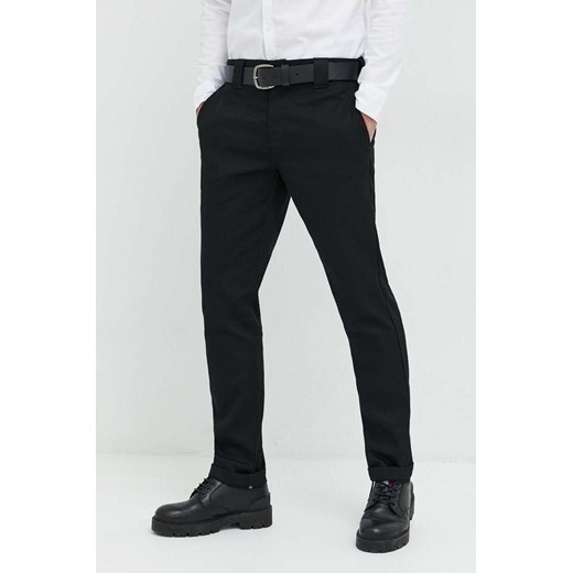 Dickies spodnie 872 męskie kolor czarny dopasowane DK0A4XK8BLK1-BLACK ze sklepu PRM w kategorii Spodnie męskie - zdjęcie 161407984