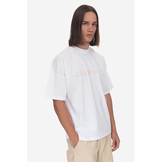 Phenomenon t-shirt bawełniany x MCM kolor biały z aplikacją MHTDSJA02WT-WT ze sklepu PRM w kategorii T-shirty męskie - zdjęcie 161408120