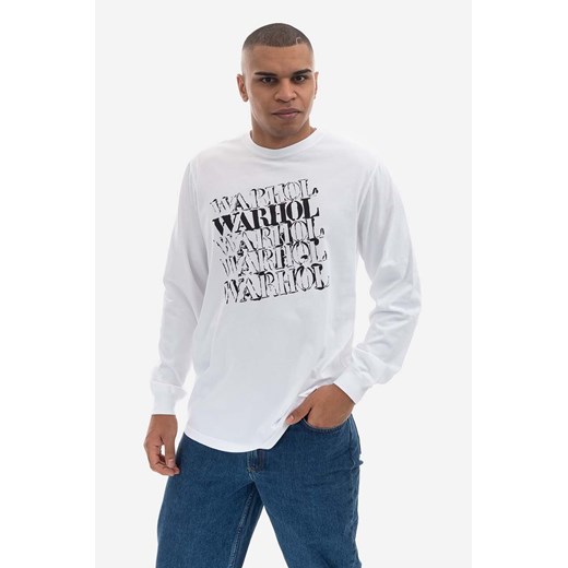 Maharishi longsleeve bawełniany kolor biały z nadrukiem 9923.WHITE-WHITE ze sklepu PRM w kategorii T-shirty męskie - zdjęcie 161408284