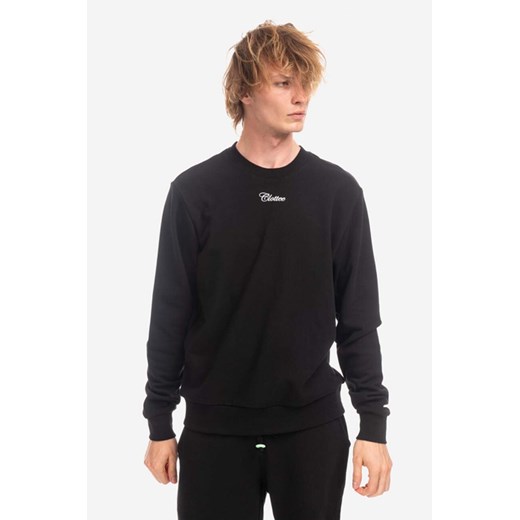 CLOTTEE bluza bawełniana męska kolor czarny gładka CTSS3003.BLACK-BLACK ze sklepu PRM w kategorii Bluzy męskie - zdjęcie 161408362