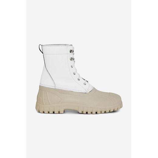 Rains botki x Diemme Anatra Boot 2059 damskie kolor biały na płaskim obcasie 2059.WHITEREFL ze sklepu PRM w kategorii Workery damskie - zdjęcie 161408710