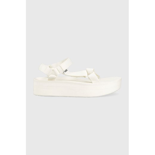 Teva sandały damskie kolor biały na platformie 1008844.BRWH-BRWH ze sklepu PRM w kategorii Sandały damskie - zdjęcie 161409150