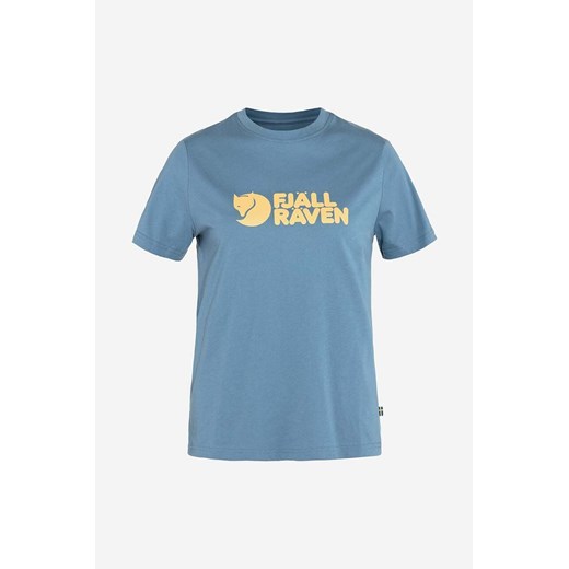 Fjallraven t-shirt Logo Tee kolor niebieski z nadrukiem F87146.543-543 ze sklepu PRM w kategorii T-shirty męskie - zdjęcie 161409272