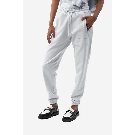 Filling Pieces spodnie dresowe bawełniane kolor szary gładkie 76913686663-LT.GREY ze sklepu PRM w kategorii Spodnie damskie - zdjęcie 161410320