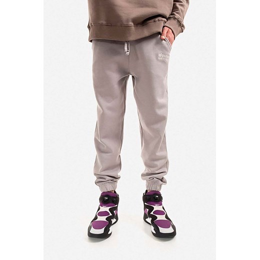 Alpha Industries spodnie dresowe bawełniane kolor szary gładkie 106364.643-SZARY ze sklepu PRM w kategorii Spodnie męskie - zdjęcie 161410814