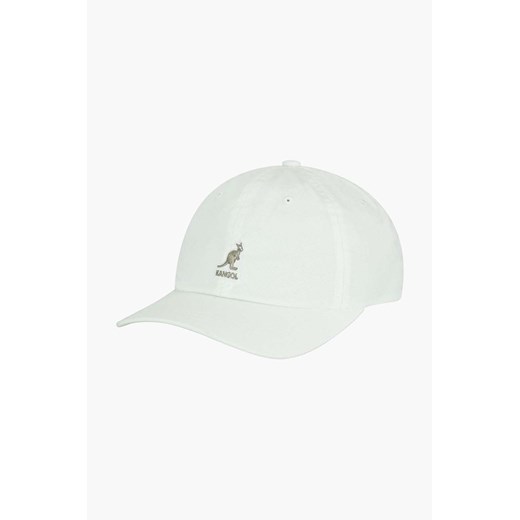 Kangol czapka z daszkiem bawełniana Washed Baseball kolor biały z nadrukiem K5165HT-WHITE ze sklepu PRM w kategorii Czapki z daszkiem damskie - zdjęcie 161411213