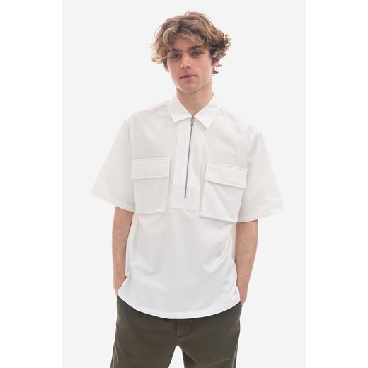 Norse Projects koszula męska kolor biały relaxed N40.0610.0001-0001 ze sklepu PRM w kategorii Koszule męskie - zdjęcie 161411263
