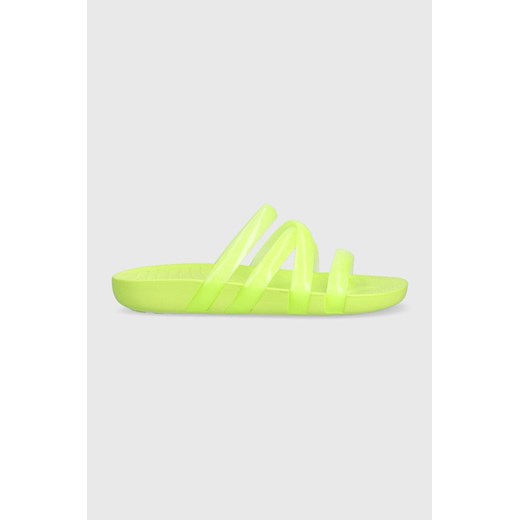 Crocs klapki damskie kolor zielony ze sklepu PRM w kategorii Klapki damskie - zdjęcie 161411520