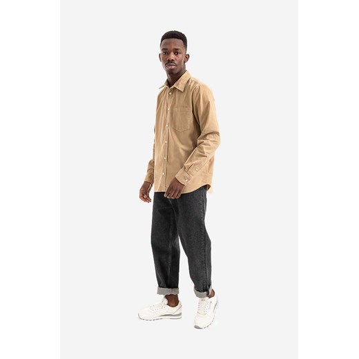 Norse Projects koszula bawełniana Oswald męska kolor brązowy regular z Norse Projects XL PRM