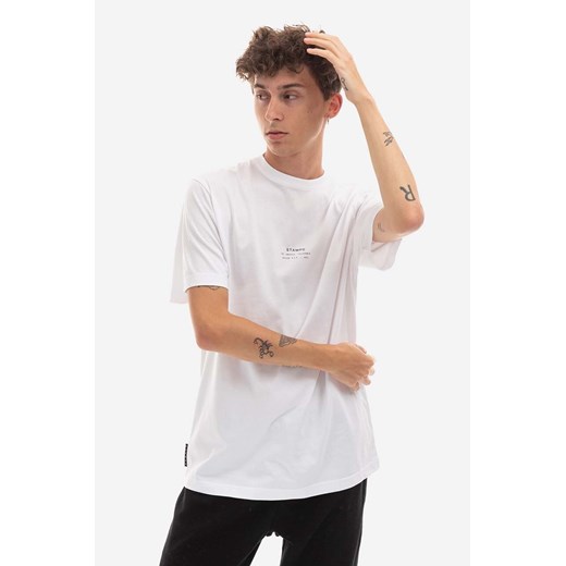 STAMPD t-shirt bawełniany kolor biały gładki SLA.M2990TE-WHT ze sklepu PRM w kategorii T-shirty męskie - zdjęcie 161411712