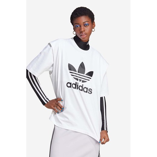 adidas t-shirt bawełniany adidas Originals Tee IC8806 kolor biały IC8806-BIALY ze sklepu PRM w kategorii Bluzki damskie - zdjęcie 161411814