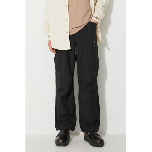 thisisneverthat spodnie TN230WPARP01 męskie kolor czarny proste TN230WPARP01-BLACK ze sklepu PRM w kategorii Spodnie męskie - zdjęcie 161412621
