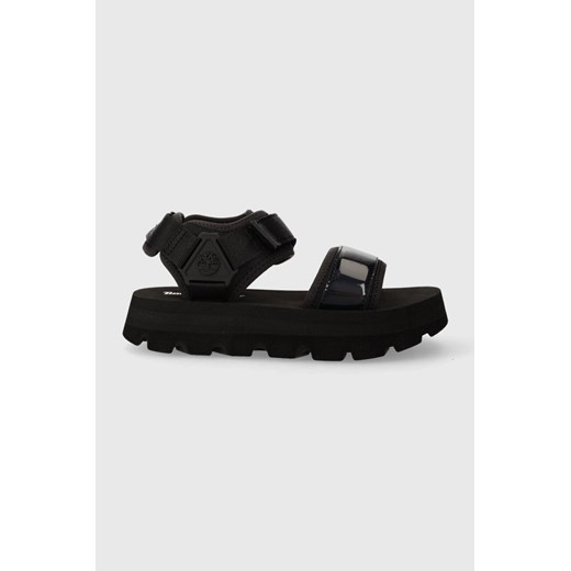 Timberland sandały Euro Swift damskie kolor czarny na platformie ze sklepu PRM w kategorii Sandały damskie - zdjęcie 161414122