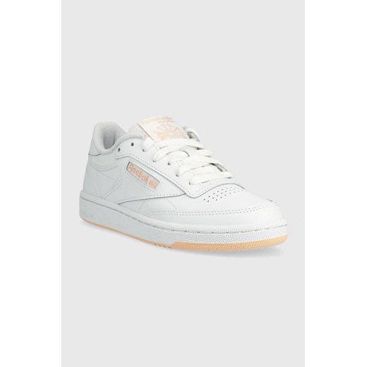 Reebok Classic sneakersy skórzane CLUB C 85 GZ9790 kolor biały GZ9790-WH/WH/ORG Reebok Classic 37 okazyjna cena PRM