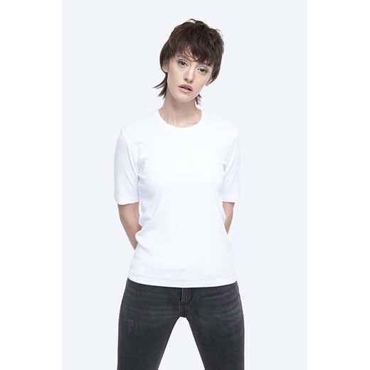 Norse Projects t-shirt bawełniany Helen High Twist Cotton kolor biały NW01.0062.001-0001 ze sklepu PRM w kategorii Bluzki damskie - zdjęcie 161414752