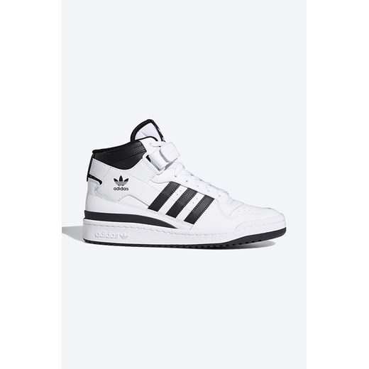 adidas Originals sneakersy skórzane Forum Mid FY7939 kolor biały ze sklepu PRM w kategorii Buty sportowe damskie - zdjęcie 161414822