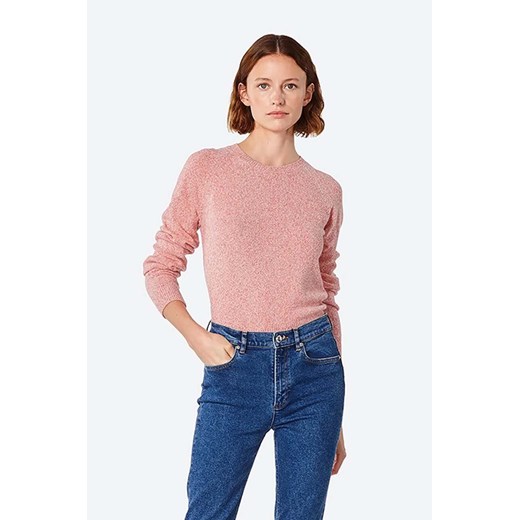 A.P.C. sweter z domieszką wełny Pull Axelle damski kolor różowy WVBAF.F23040-ROSEVIF ze sklepu PRM w kategorii Swetry damskie - zdjęcie 161415053