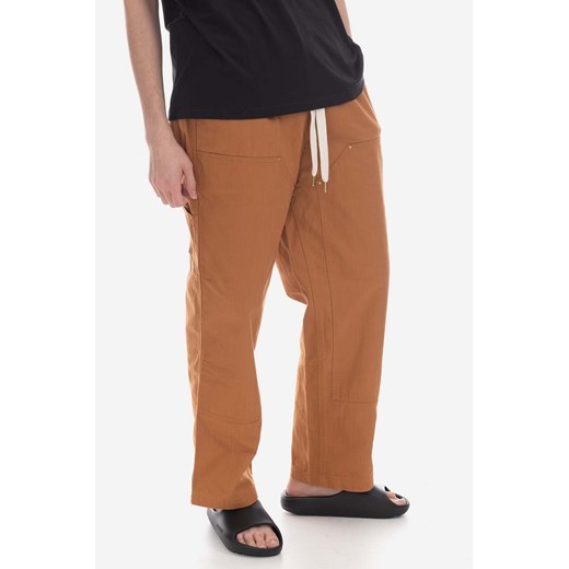 Puma spodnie bawełniane x RHUIGI Double Knee kolor beżowy proste 539509.87-BEZOWY ze sklepu PRM w kategorii Spodnie męskie - zdjęcie 161415114