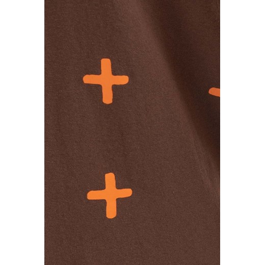 KSUBI t-shirt bawełniany kolor brązowy gładki MPS23TE024-BROWN Ksubi L PRM wyprzedaż