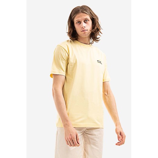 Norse Projects t-shirt bawełniany kolor żółty gładki N01.0589.3025-3025 ze sklepu PRM w kategorii T-shirty męskie - zdjęcie 161415500