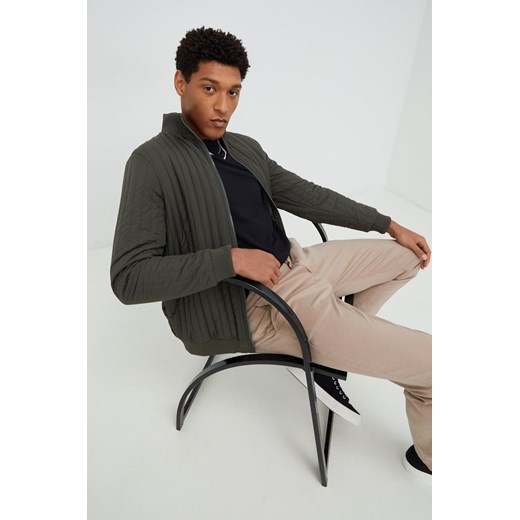 Rains kurtka bomber 18300 Liner High Neck Jacket kolor zielony przejściowa Rains M wyprzedaż PRM