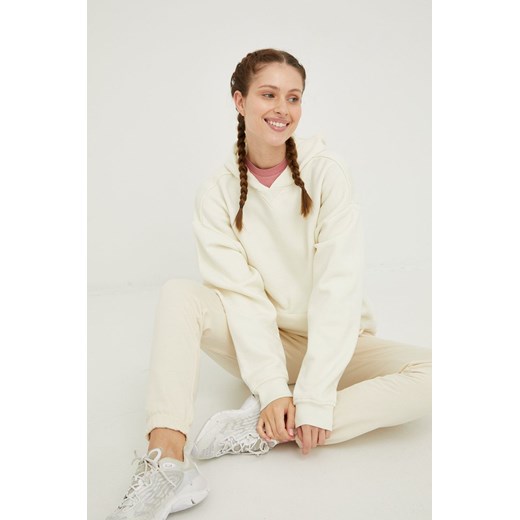 Reebok Classic bluza damska kolor beżowy z kapturem gładka HH9711-NONDYE Reebok Classic XS okazyjna cena PRM