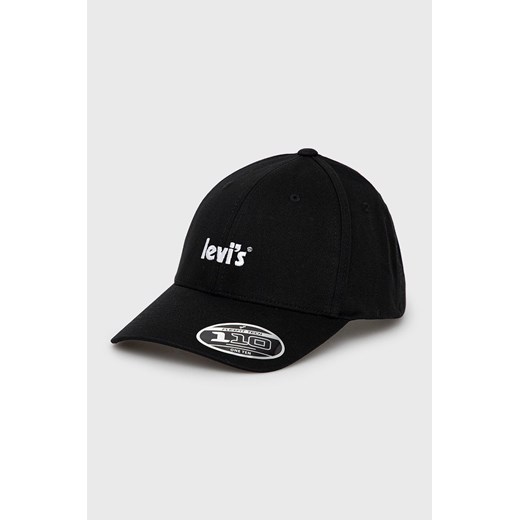 Levi's czapka kolor czarny z aplikacją D6625.0004-59 ONE promocyjna cena PRM