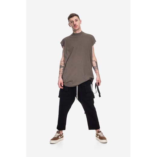 Rick Owens t-shirt bawełniany kolor brązowy gładki DU01C6170.RN.DUST-Green Rick Owens M PRM