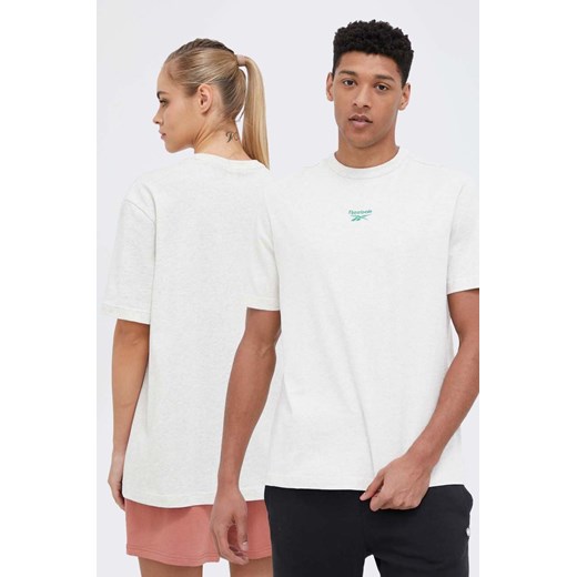 Reebok Classic t-shirt bawełniany kolor szary melanżowy HS7156-CHAMEL Reebok Classic M PRM
