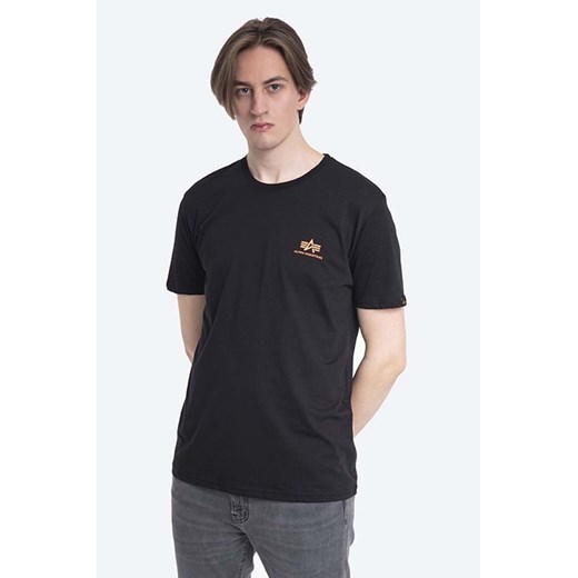 Alpha Industries t-shirt bawełniany kolor czarny z nadrukiem 128507RP.614-CZARNY ze sklepu PRM w kategorii T-shirty męskie - zdjęcie 161417213