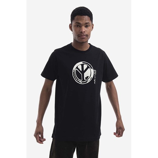 Maharishi t-shirt bawełniany Warhol Peace T-Shirt kolor czarny z nadrukiem 9491.BLACK-BLACK ze sklepu PRM w kategorii T-shirty męskie - zdjęcie 161417221