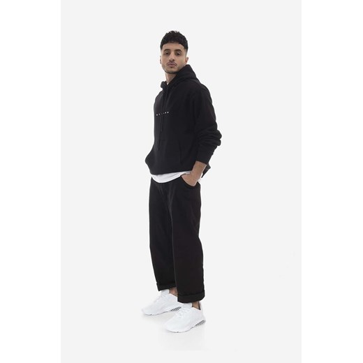 STAMPD bluza bawełniana męska kolor czarny z kapturem z nadrukiem Stampd L PRM